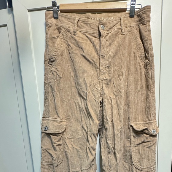 Tan colored corduroy cargo pants - Picture 3 of 5